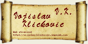 Vojislav Kličković vizit kartica